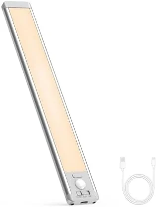 MCGOR Under Cabinet Light, 40 LED Rechargeable Motion Sensor Light, Single Unit, Warm White